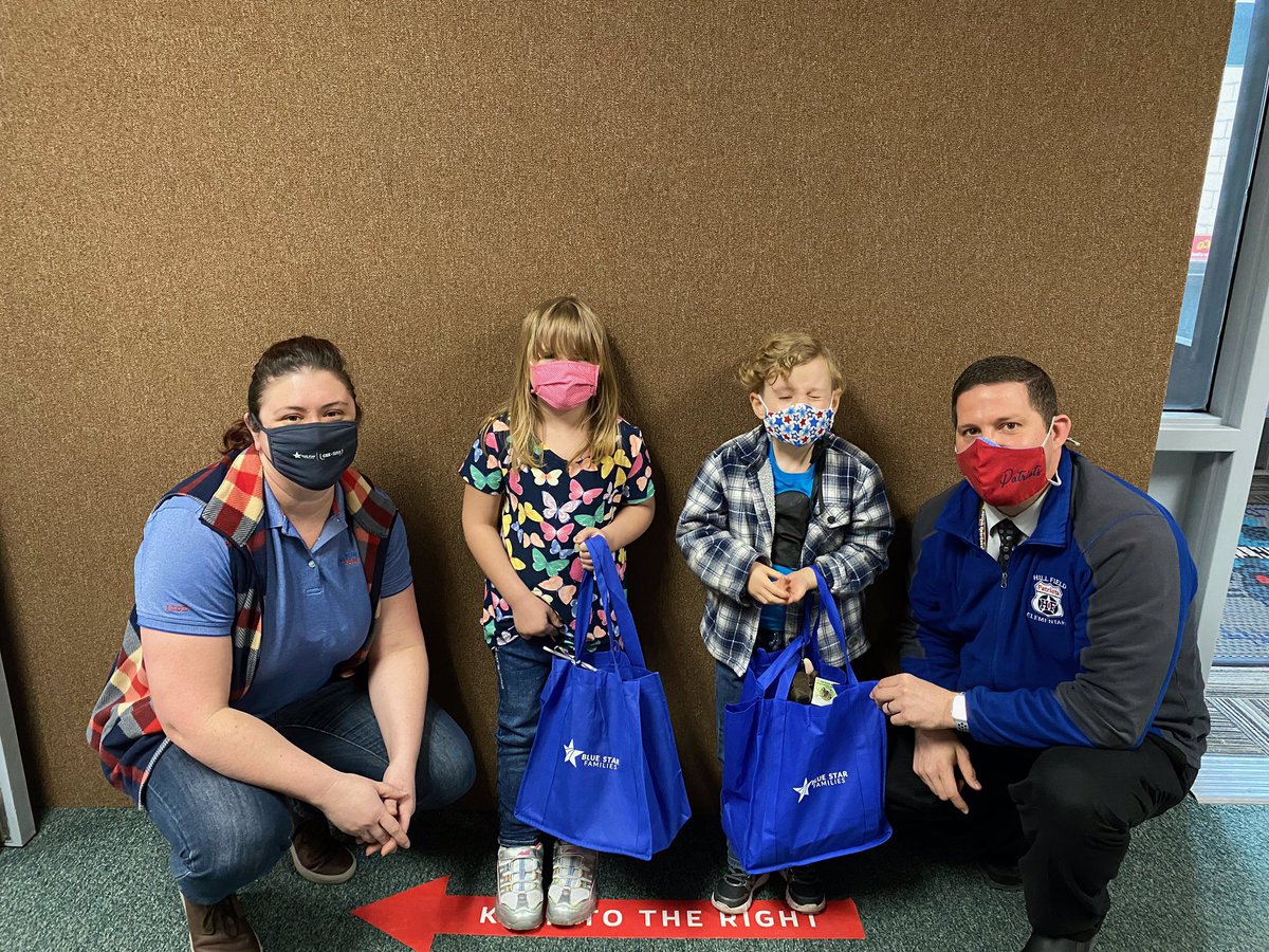 hillfieldel's tweet photo. Want to send a huge thank you to Blue Star Families for their continued support of military families! They donated a bag for each of our kindergartners with books, supplies, and a toy. 
❤️🤍💙 https://t.co/lM5S9zHk46
