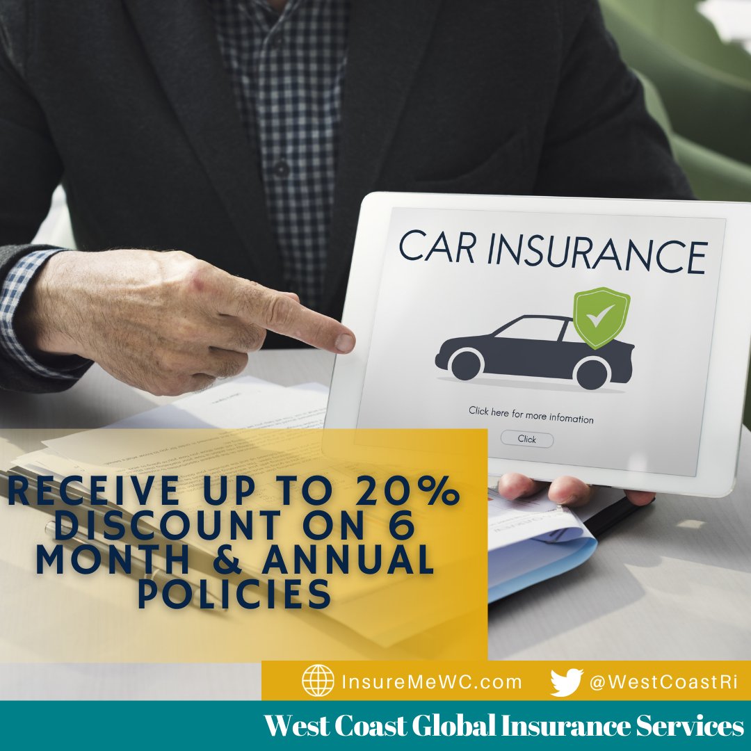WestCoastRi's tweet image. Yes you read it right! 20% DISCOUNT!
Get your Mexico Auto Insurance in just a matter of minutes online! just click on the button below to apply! (link in bio)

#WestCoastGlobalInsurance #Mexico #MexicoAutoInsurance #Insurance