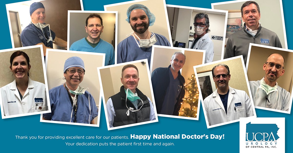 UrologyCP's tweet photo. Today, on #NationalDoctorsDay, we thank our many dedicated physicians and their commitment to quality, affordability and exceptional patient care. Please share your #gratitude and stories and we will pass them on to our urologists. https://t.co/hpYxF3li67