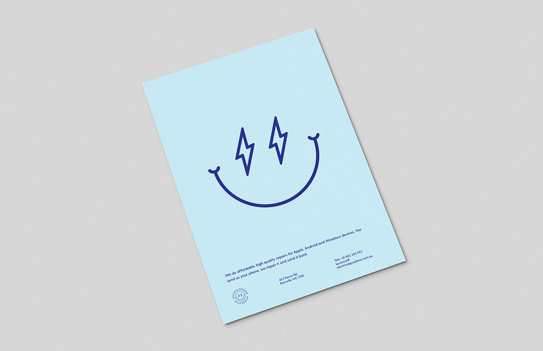 galantapp's tweet photo. Electrical Goodness es un servicio de reparación de teléfonos y tabletas cuya marca fue diseñada por Tim Semple.

La marca tiene como objetivo crear una imagen accesible inspirándose en la cultura de la calle y los elementos de moda para el mercado jóven.

https://t.co/bYpMs1aY65 https://t.co/supGwdpYZf