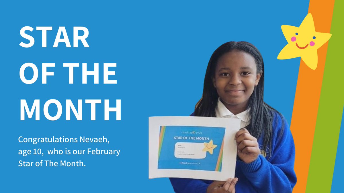 DaisyEduUK's tweet photo. Congratulations to Nevaeh from @HolySpiritWA9 who was awarded our #StaroftheMonth for February for her amazing progress and effort on #ReadingPlus. Well done! 🤩👏📚🥳 https://t.co/sRejtdEbVq
