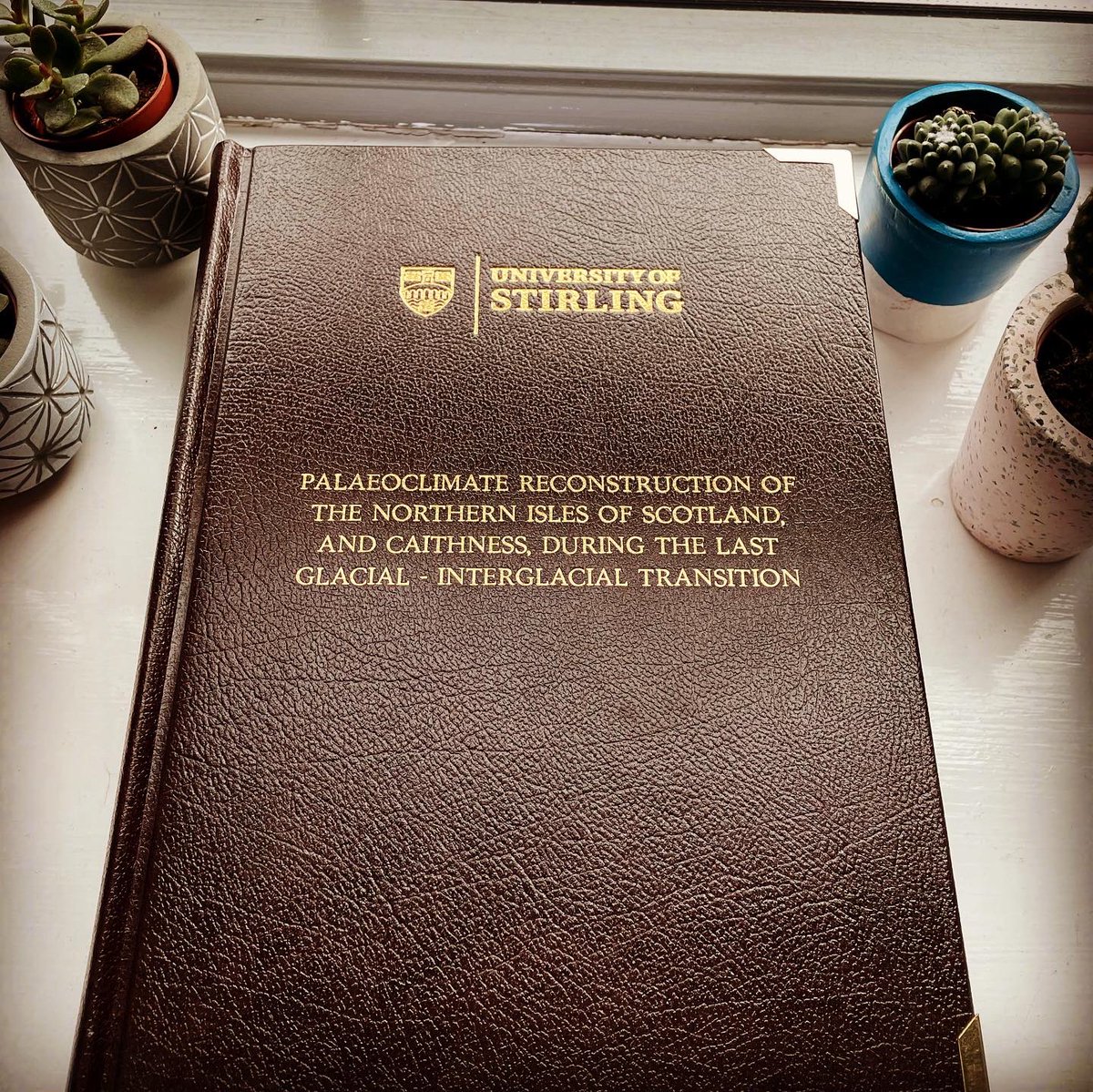 AllanCochrane93's tweet photo. @dad_bookbinders did a great job! Would highly recommend them. Treated myself to a leather copy of my thesis! 📚 #phd #chironomids #quaternary https://t.co/P02kMaSH5d