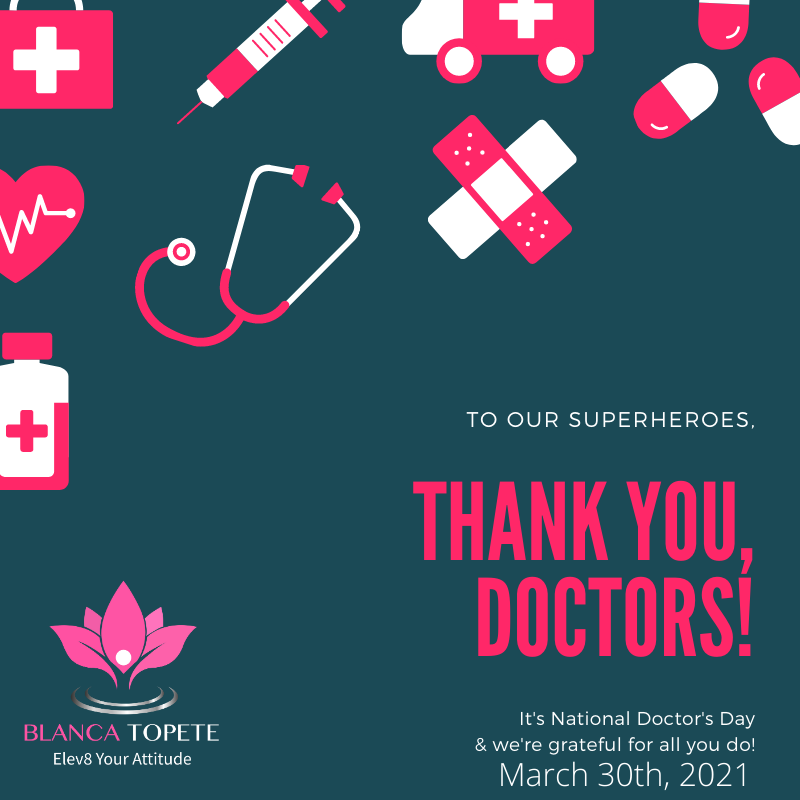 Blanca_Topete's tweet photo. My gratitude to our doctor's on National Doctor's Day! Thank You for all you do! #HeroesWithoutCapes 
#Grateful #Appreciation https://t.co/7aUp8BznJI