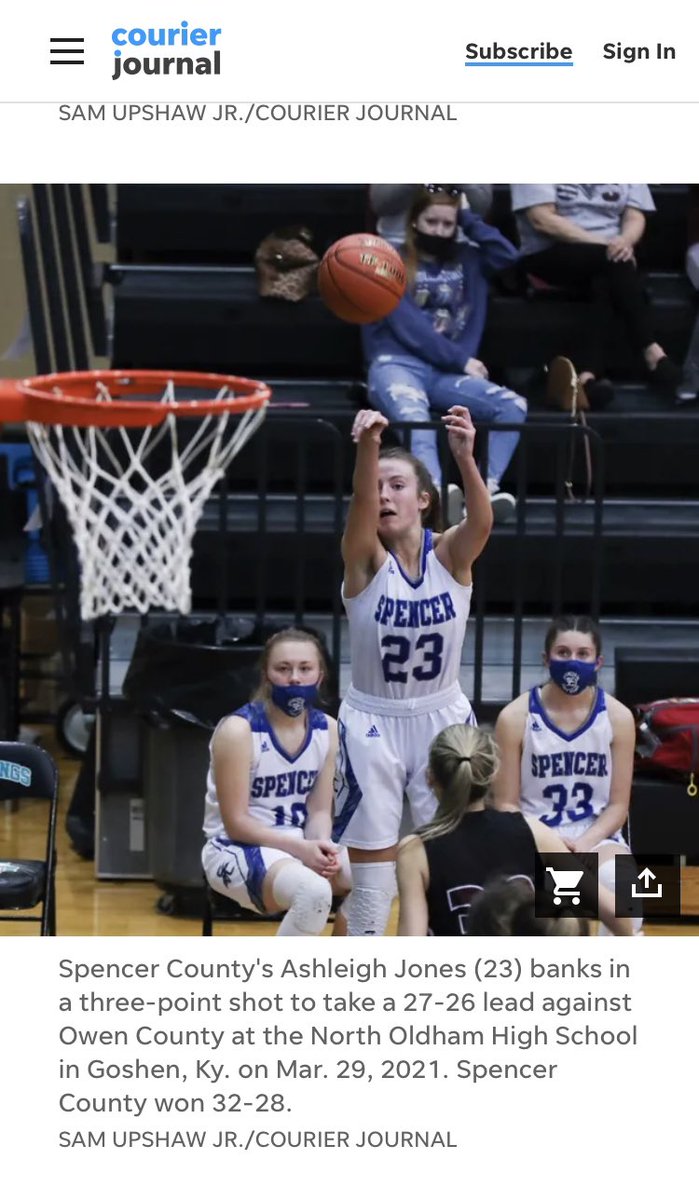 JrFeverMedia's tweet photo. 2022 6’0(F) Ashleigh Jones(Spencer County) helping her team advance to the final four of the 8th region championship game tonight. https://t.co/NI2OdTMjtg