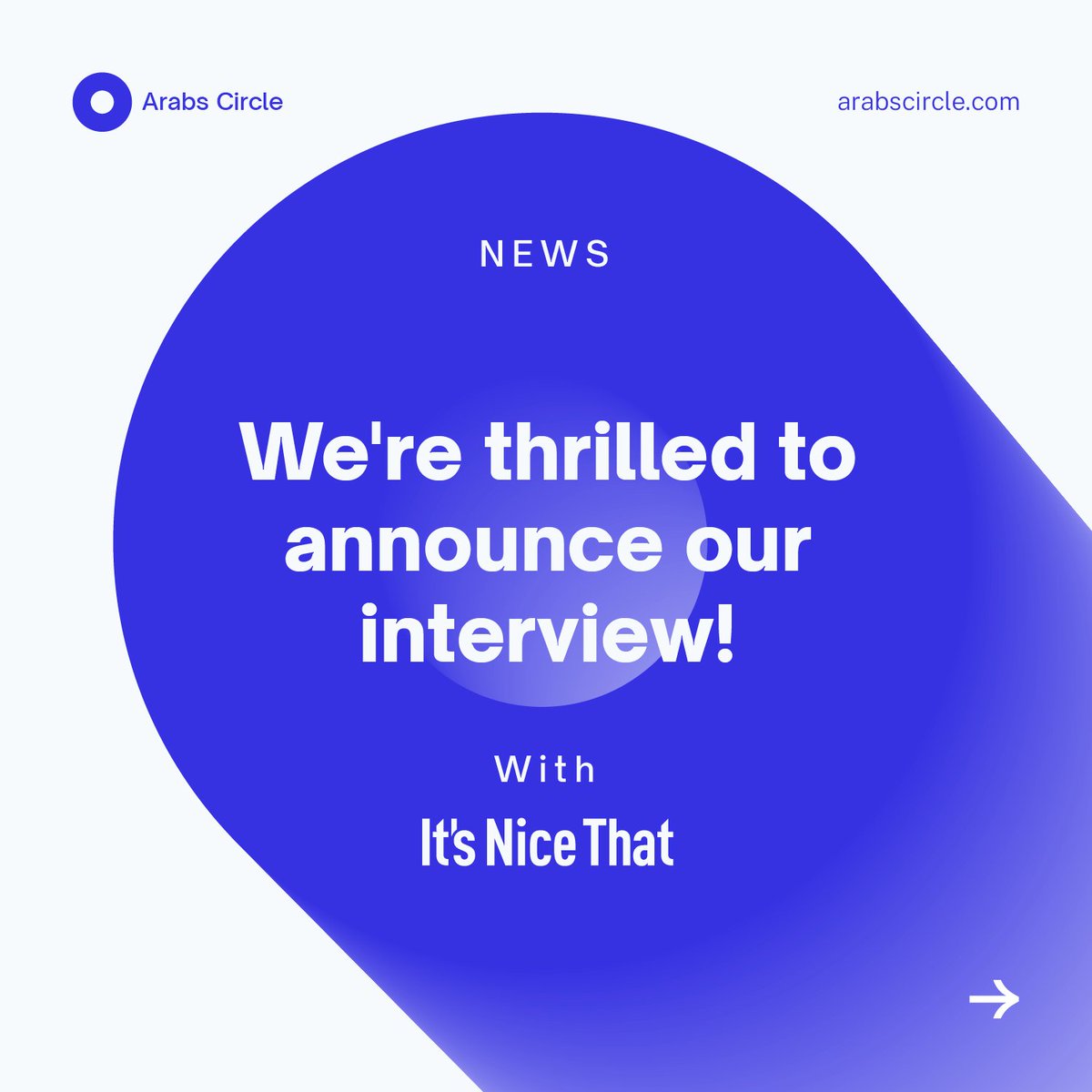 Arabs_Circle's tweet photo. NEWS: We're happy to share with you our interview with @itsnicethat 🎉📢

Read the full article:
https://t.co/nwhjlmdyDo https://t.co/DbtwhOBMIb