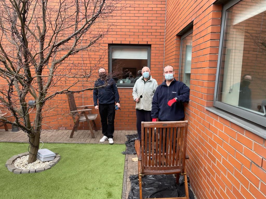calvertoffice's tweet photo. Spring has sprung in the Renal Unit garden! Well done Brian, Albert, Stephen and David for all your efforts. Here's hoping for a nice warm summer! As ever, thanks to everyone at the Renal Unit for providing such an incredible service. #belfastcityhospital #volunteer #SpringTime https://t.co/Vh8m0XvbwE