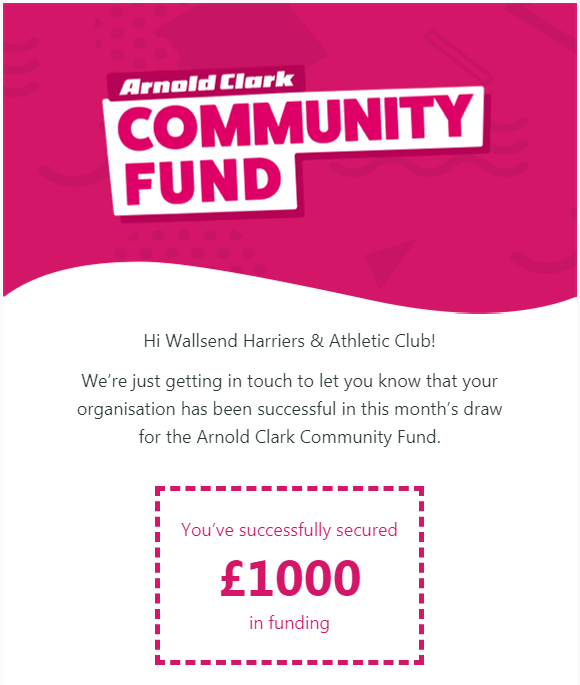 WallsendHAC's tweet photo. To add to the good news; 

The club (as a registered #charity) have been successful in our application to the #ArnoldClarkCommunityFund today, receiving £1000. @ArnoldClark 

The club will look to use the donated funds to develop and invest in coaching and further opportunities https://t.co/MqlMzhfm7l