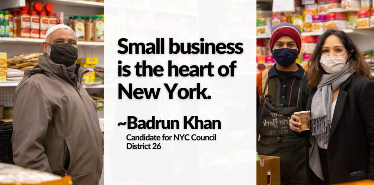 badrun_khan's tweet photo. #PolicyTuesday If elected, I will work to alleviate undue tax burdens and multiple levels of government regulation that are burdensome to small business owners. This will incentivize growth and provide stability and jobs. #shopsmall https://t.co/tKdH7Zk883
