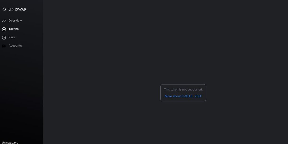 daily_defi's tweet photo. Uniswap couldn't figure out how to process $Delta's rebase LP and now they've just blacklisted them from https://t.co/NoMzsmkWTv. https://t.co/0GbyV01gb0