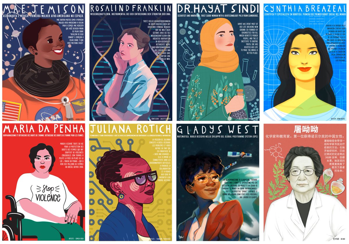 CoderDojo's tweet image. We love these posters of STEM role models, which are available in 8 languages!😍
medium.com/nevertheless-p… 

#RealRoleModels #CoderDojoGirls