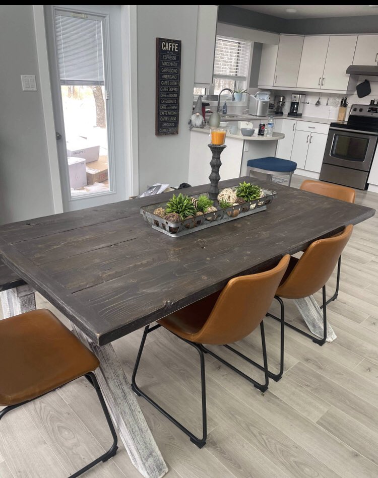 mccarty89's tweet photo. Custom kitchen table for a customer. Follow #McCartyConstruction on Facebook for tons of photos of our work. https://t.co/e0K0kYSI9J