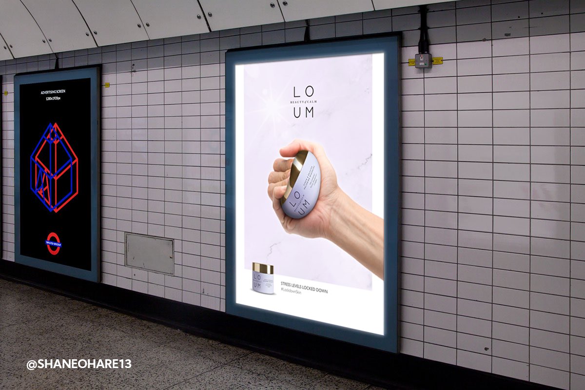 ShaneOHare13's tweet photo. Today’s poster entry for @OneMinuteBriefs to show the power of removing the effects of stress on skin with @loumbeauty #LockdownSkin #Advertising https://t.co/0NBPx0O3CQ