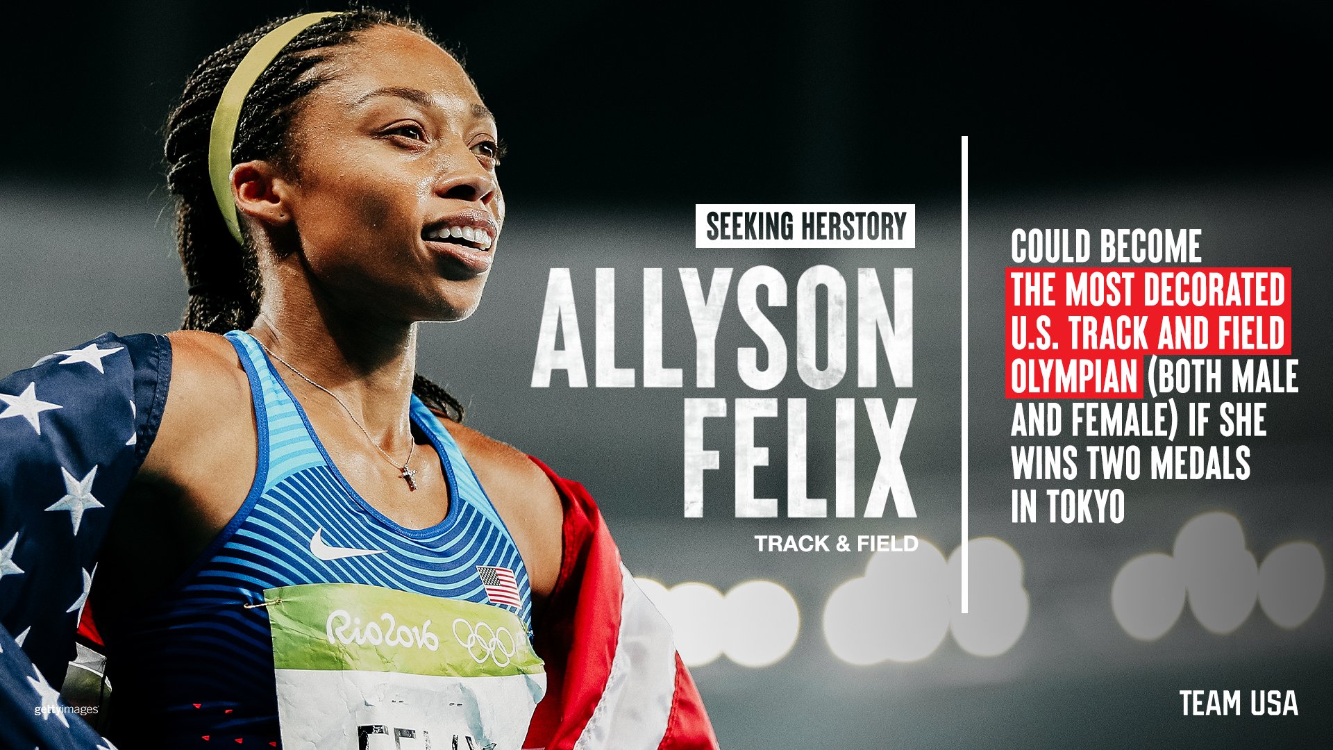 Team USA on Twitter: "Chase history. Make history. By competing in her  fifth Olympic Games and adding two medals to the nine she already has,  @allysonfelix could become the most decorated U.S.