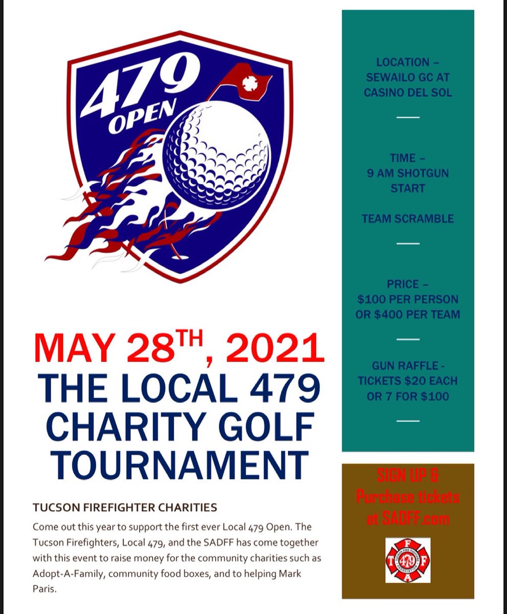 TFD_Charity's tweet image. 🗣 CALLING ALL GOLFERS! ⁣
⁣
🔥We are just under two months away from the first annual Local 479 Open Charity Golf Tournament!
⁣
🔥Get your raffle tickets and registration TODAY at sadff.com ⁣
⁣
#Local479 #TFFA #OurFamilyHelpingYours