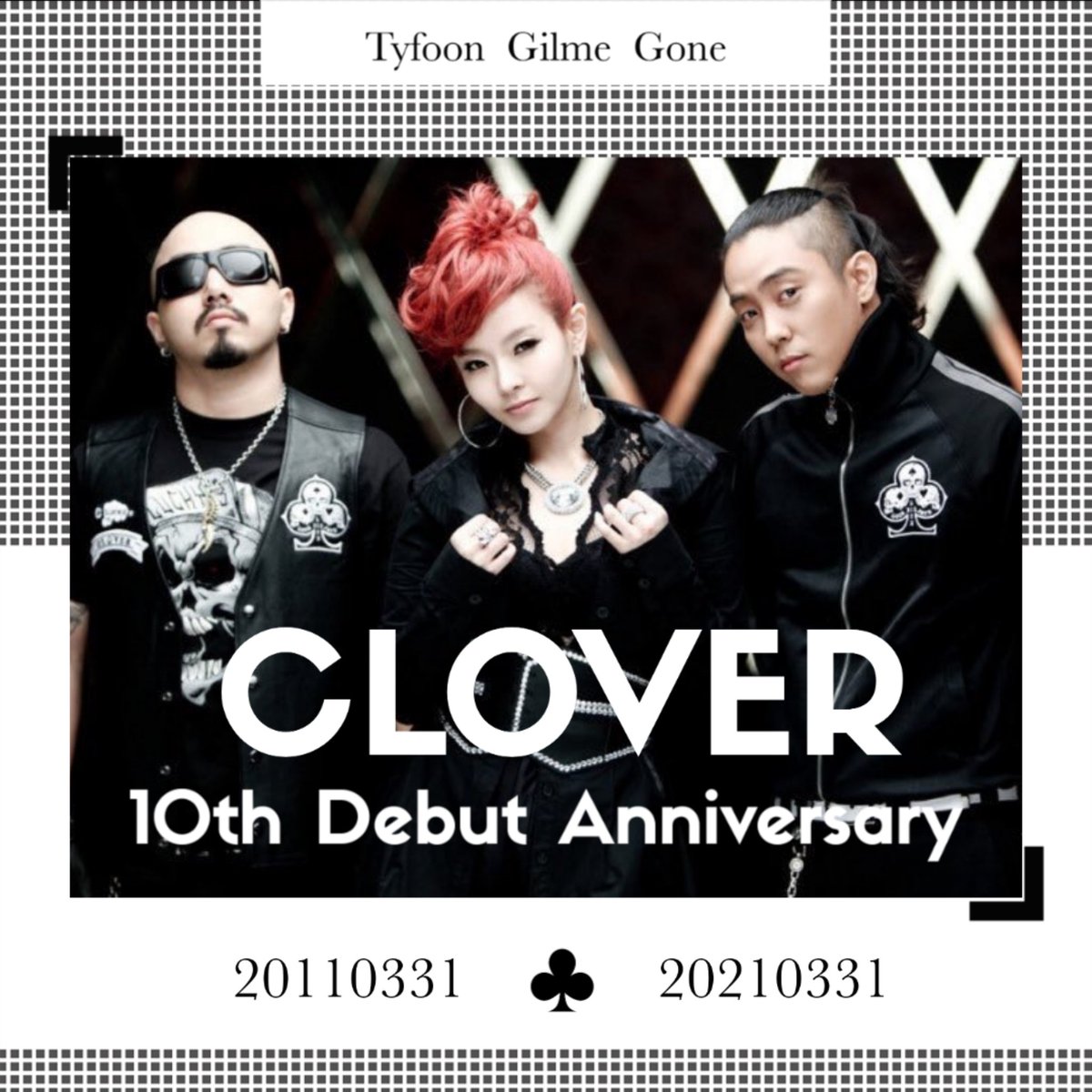 eunwanwan's tweet photo. ♣️CLOVER 10th Debut Anniversary🎉
#은지원 #길미 #타이푼
#G_One #Gilme #Tyfoon
#CLOVER #클로버 https://t.co/qM3uhA1jhR