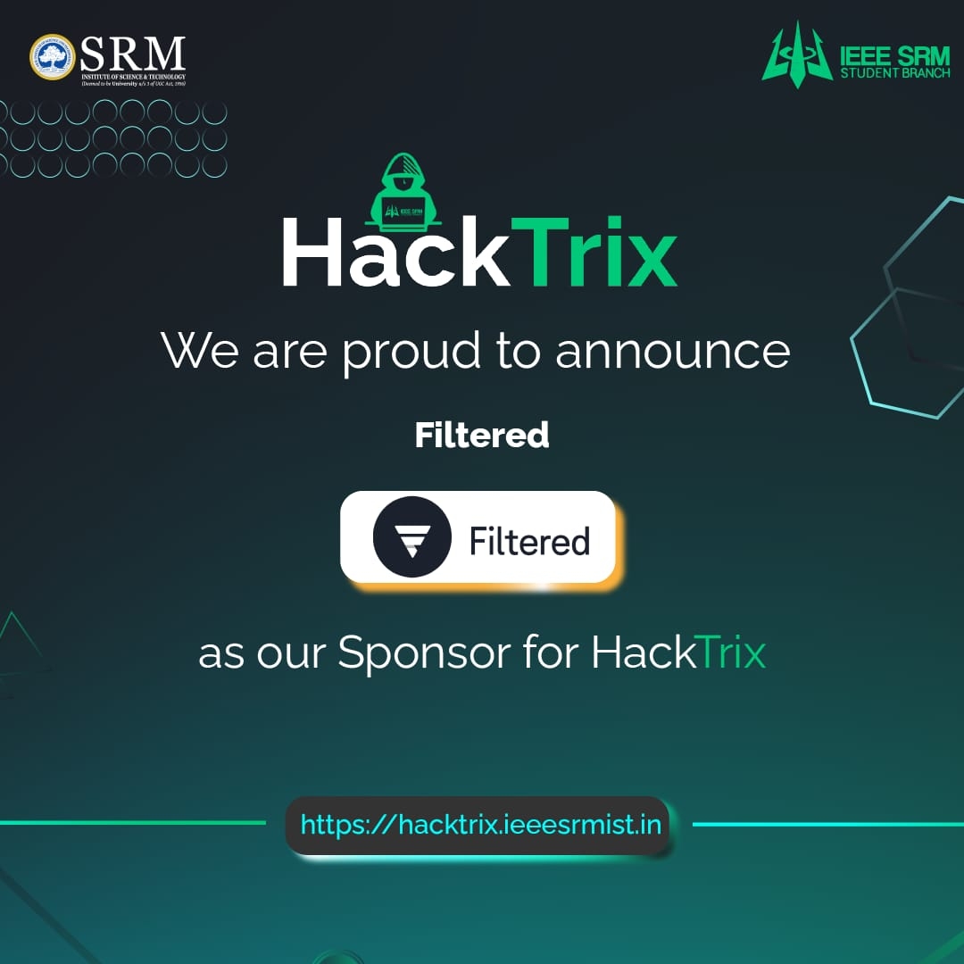 ieeesrmist's tweet image. Filtered.ai offers effective tools so that companies can skill based hiring decisions, increasing productivity and the quality of the work that they do.

#HackTrix #IEEESRMIST