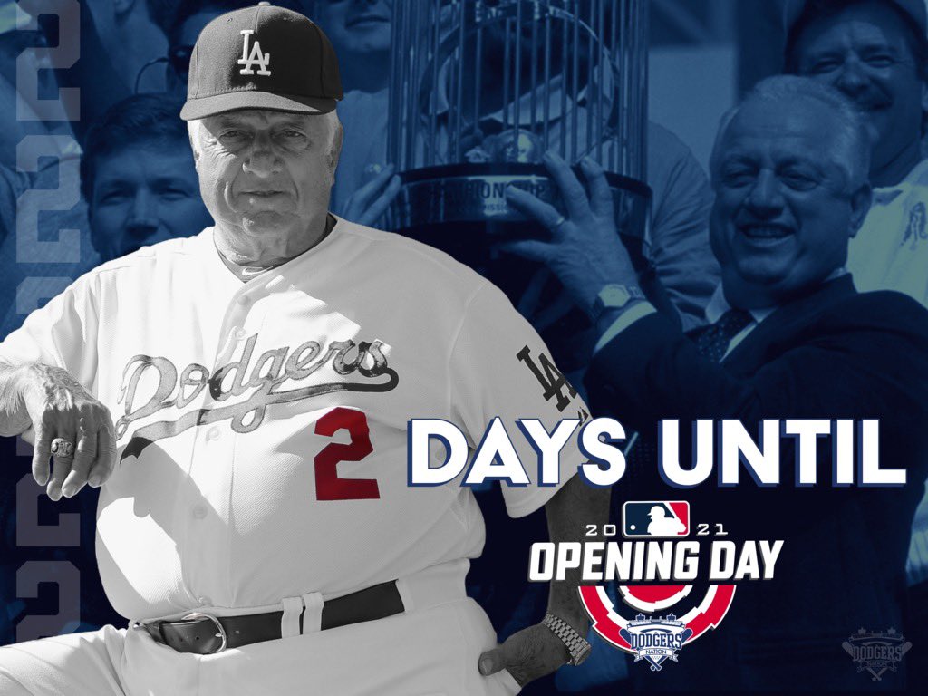 DodgersNation's tweet photo. 2️⃣ good 2️⃣ be true. Baseball’s back in two days! #Dodgers https://t.co/QTRVrTXJZB