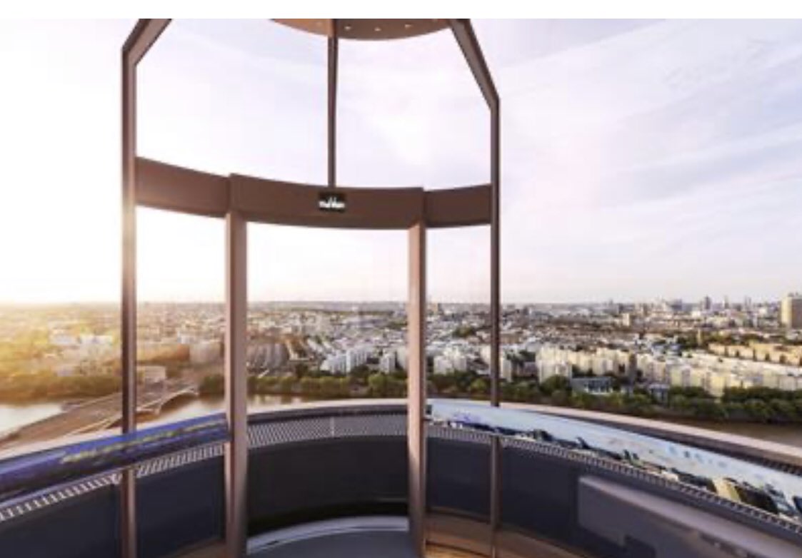 Wilkinson Eyre has released images of the view from the top of one of the rebuilt chimneys at Battersea Power Station which will open to visitors next year. 

#batterseapowerstation