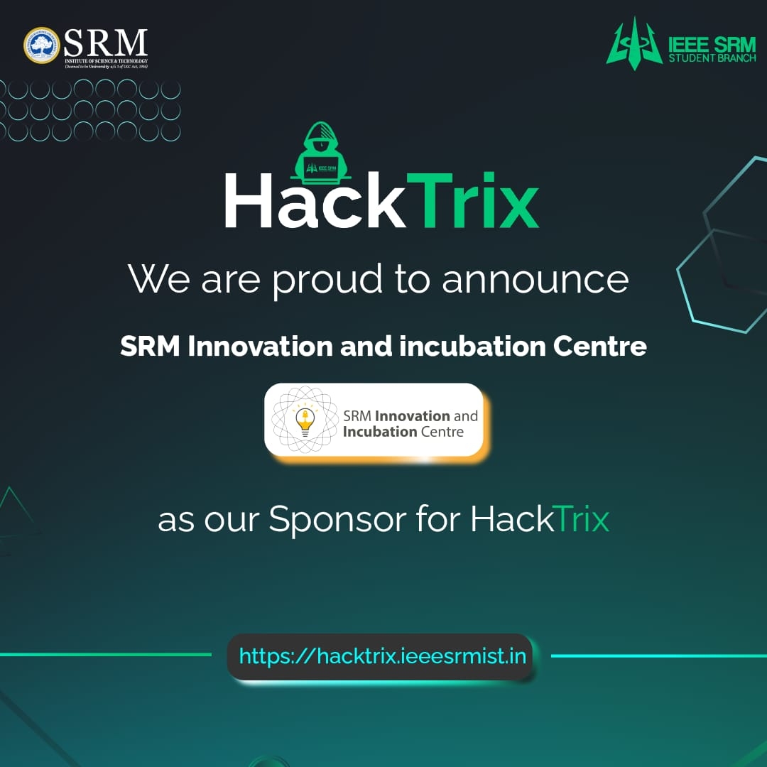 ieeesrmist's tweet photo. A powerhouse of innovation, @srmiic has helped startups from SRMIST widen horizons and gain new heights.
#HackTrix #IEEESRMIST https://t.co/urrGVh3cJt