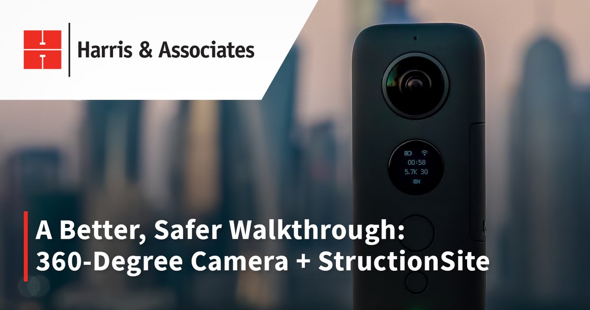 HarrisAssoc's tweet photo. Since the pandemic makes it difficult for clients to visit jobsites, Harris found a way to bring jobsites to our clients. The #Insta360 ONE X camera, in conjunction with #StructionSite software, provides a 360-degree jobsite walkthrough. Learn more: https://t.co/vaN4ELIvqc https://t.co/IanA3CkfVl