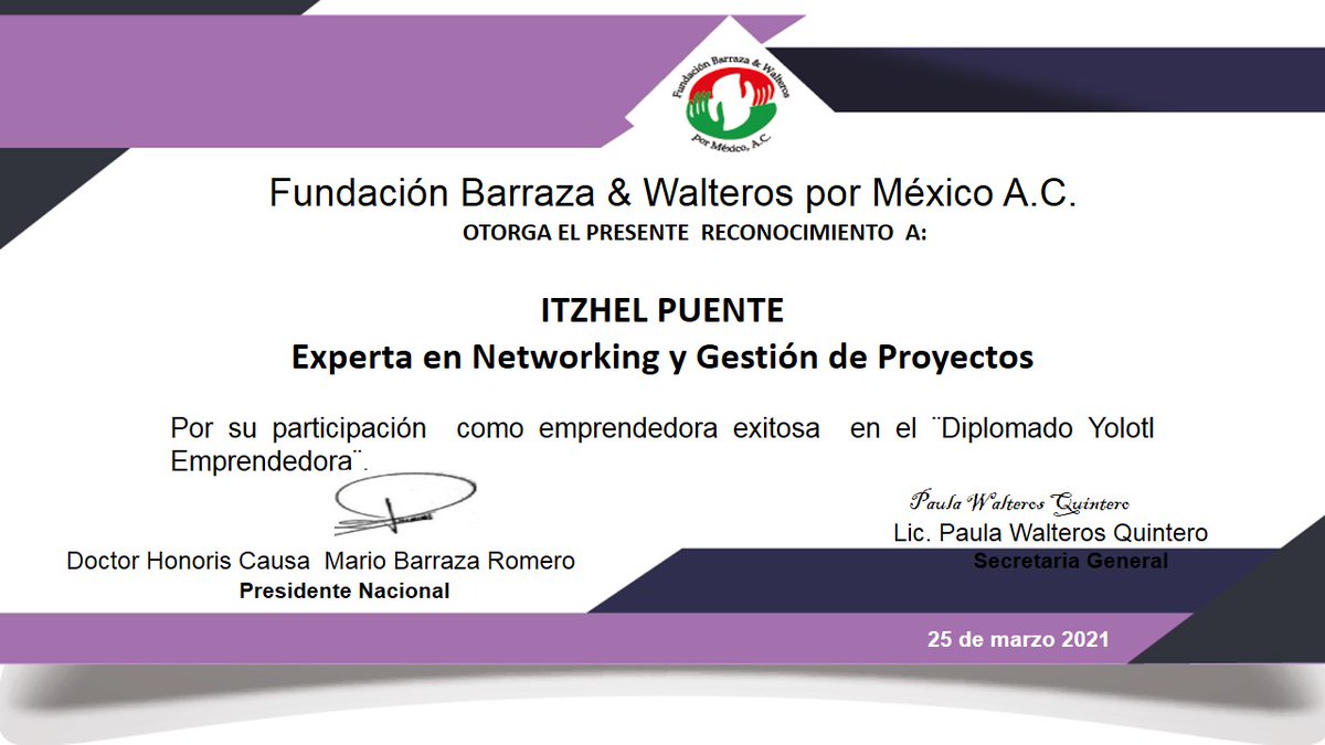 BarrazaWalteros's tweet photo. Itzhel Puente, experta en Networking y Gestión de Proyectos.  Entrenadora de meditación.

Gracias  por compartir  tu experiencia  como caso de éxito en el Diplomado  Yolotl Emprendedora .

#osc 
#emprendimiento https://t.co/ZSCTeQJPHo