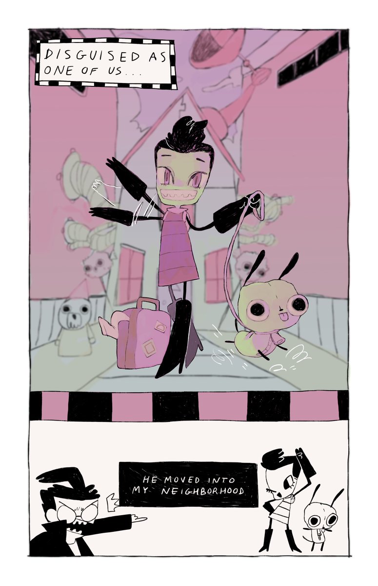 happy birthday invader zim ! heres a comic i did a while back (1/2) ?
@JhonenV @rikkisimons @essrose @OniPress 