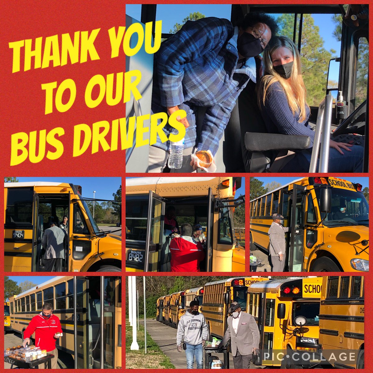 grassfield_hs's tweet photo. A sweet treat for our @cpsyellowbus drivers to start their day. We appreciate their service to our Grizzlies!! @cpschoolsva ❤️🐻💙#gogrizzlies #thegrizzlyway https://t.co/oXUn1q1Ykt