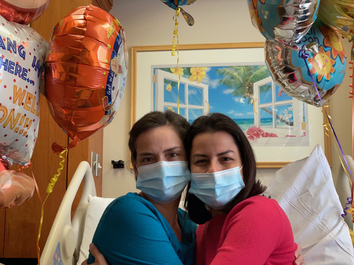 Being with a love one as they battle #cancer in a hospital during #COVID is more challenging but with the #COVID vaccine more safe for everyone. Got to be by my sisters side in a Denver hospital post stem cell transplant. Thx ⁦@ColoradoBlood⁩ #MyelomaAwarenessMonth