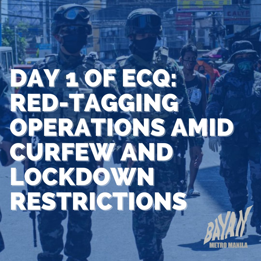 bayan_ncr's tweet photo. There has been no lull in the government’s demonization campaign against critics despite the worsening pandemic situation. This reflects the government’s obscene priorities which expose its lack of concern for the people’s well-being. 

https://t.co/4Jp8S0aK3v https://t.co/amPgTprOGl