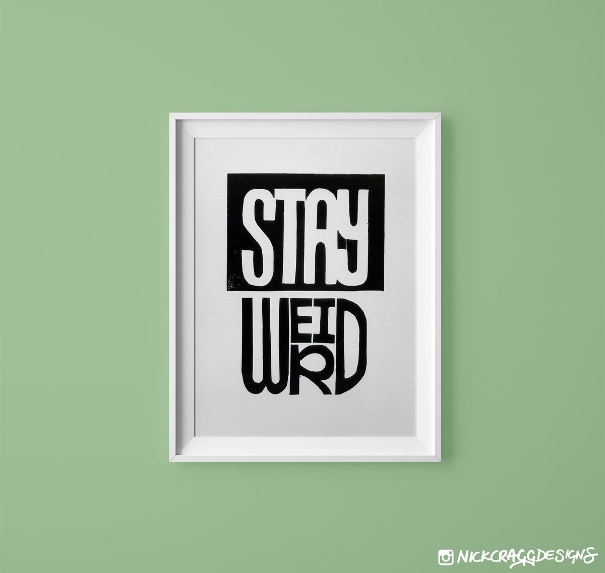 NickCraggDesign's tweet photo. 🤙 STAY WEIRD 🤙
.
New print added to my Etsy shop! 
Grab one today!
.
#printsforsale #prints #art #artforsale #etsyseller #etsy https://t.co/1oAtORxpf2