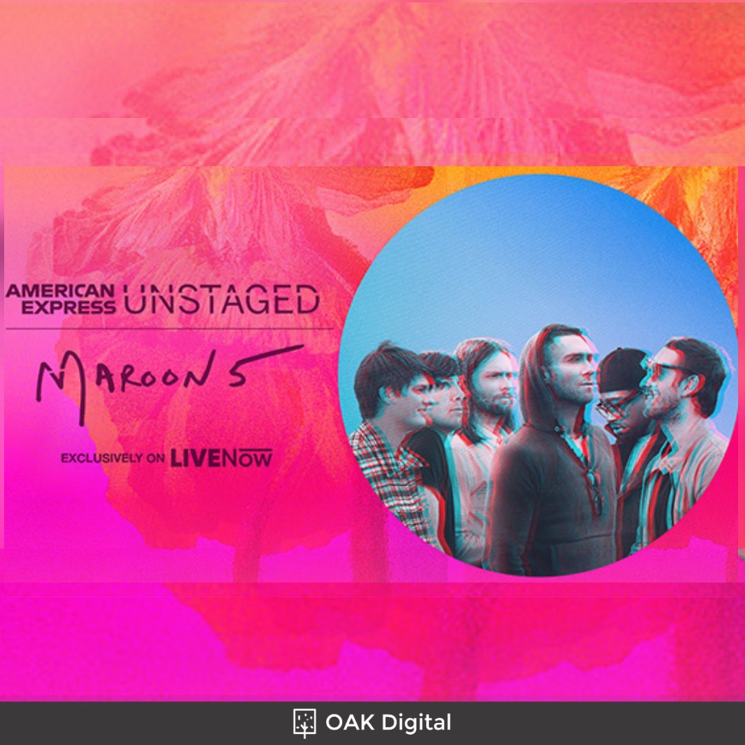 Got plans for tonight? <a href="/OAKDigitalNYC/">OAK Digital</a> has been working side by side with LIVENow to promote “Unstaged”, the Maroon 5  virtual concert happening TONIGHT at 9 p.m. ET!  We are proud of helping bring live music back through streaming.

#oakdigital #livenowconcert #maroon5