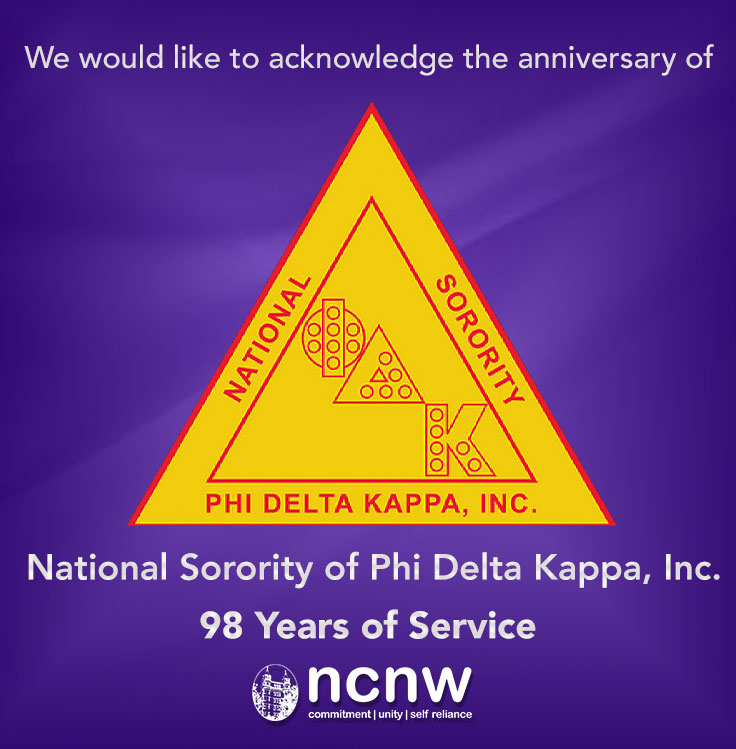 NCNW Headquarters on Twitter: "The National Council of Negro Inc. would like to acknowledge the anniversary of our national affiliate, National Sorority of Phi Kappa, on 98 years of