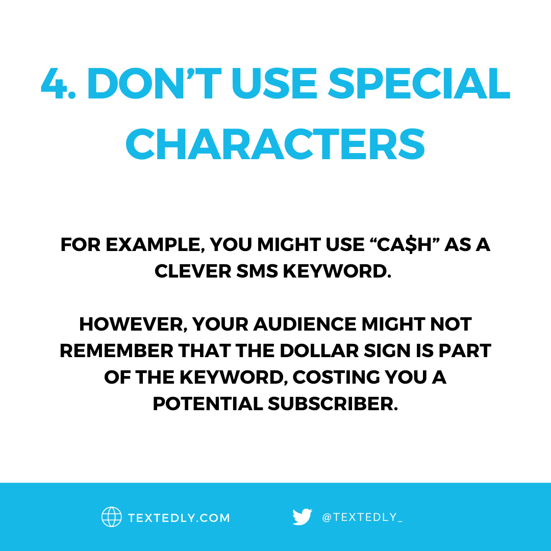 textedly_'s tweet photo. The right SMS 🔑keyword gives your customers a quick and easy way to interact with your brand. Below are a few tips on how to choose your keyword wisely. More at https://t.co/N8zdRPJLTv

#textingservice #smsmessaging #bulksms #bulksmsservice #mobilemarketing #marketingtrends https://t.co/PjHjhDzAEz