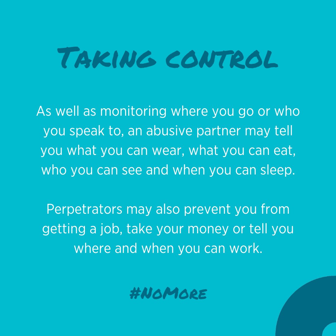 UKSAYSNOMORE's tweet photo. Domestic abuse can be insidious, to the point where victims may not realise they are experiencing it. Here are just some of the key signs of #CoerciveControl - not all abuse is physical. https://t.co/Qow0mgDh9e