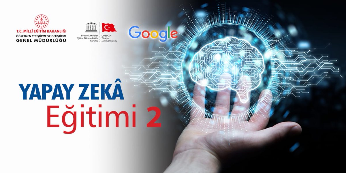 Ögretmen ve okul yöneticilerimiz için yazılım-kodlama eğitimlerimize Yapay Zeka eğitiminin 2. fazı ile devam ediyoruz. Başarılar dilerim.
<a href="/ziyaselcuk/">Ziya Selçuk</a> 
<a href="/safran1958/">Mustafa SAFRAN</a>
