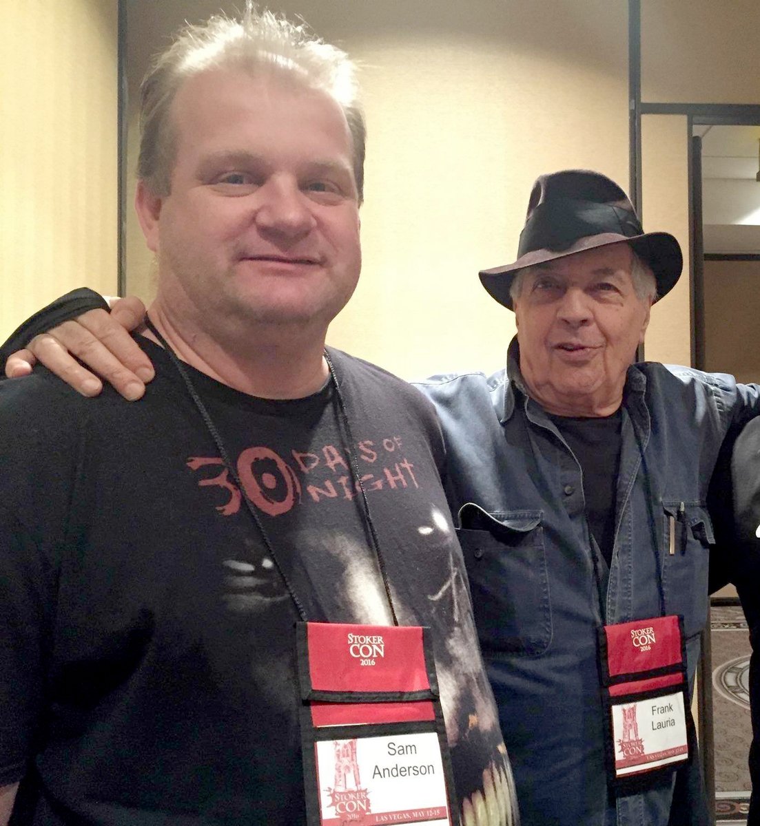 RothcoPress's tweet photo. New interviews with Sam W. Anderson and Frank Lauria coming soon! Can't wait to start hanging out again. This was from Stoker-Con. #SentimentalAssassin #IceCityBlues #FrankLauria https://t.co/M2ckGsJYxA