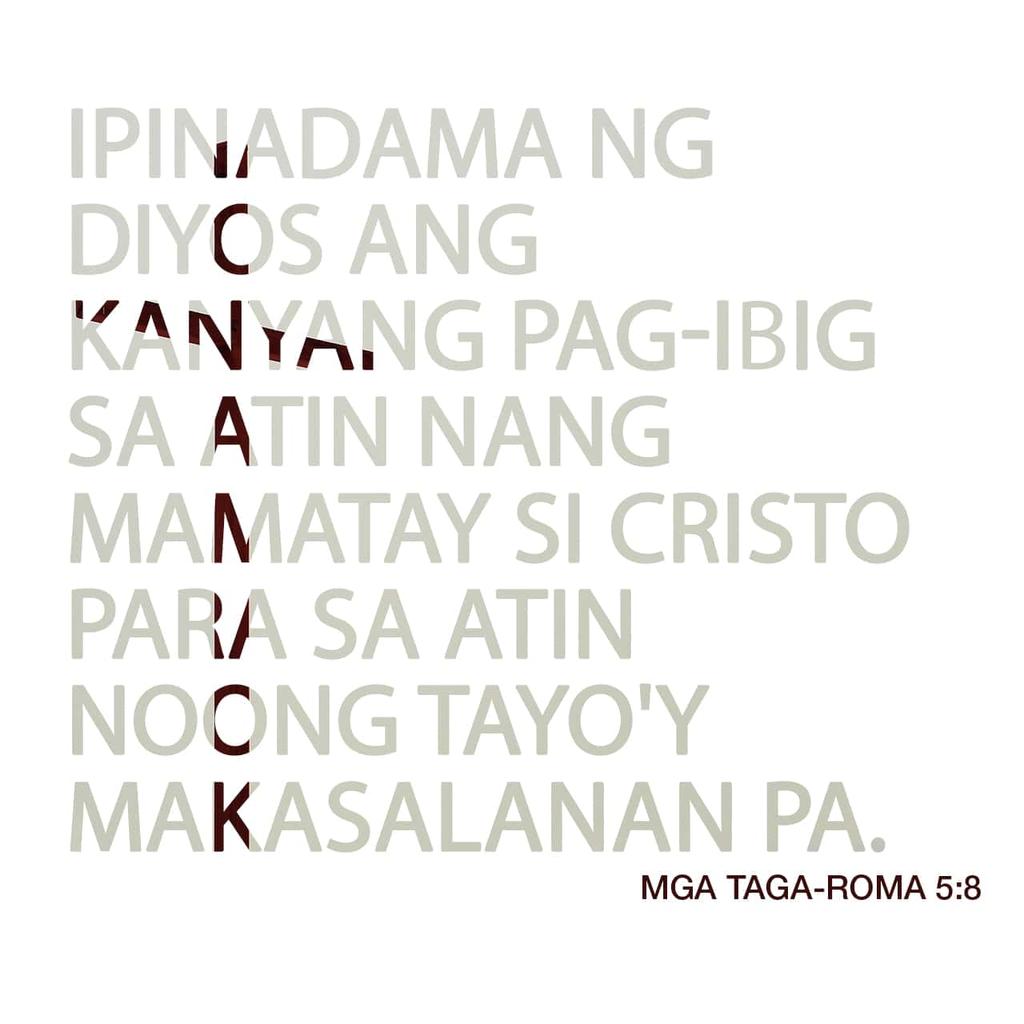 yuanjohn18's tweet photo. Ngunit ipinadama ng Diyos ang kanyang pag-ibig sa atin nang mamatay si Cristo para sa atin noong tayo'y makasalanan pa.
Mga Taga-Roma 5:8 RTPV05

https://t.co/GRwsZgMgyb https://t.co/HRefziHzMk