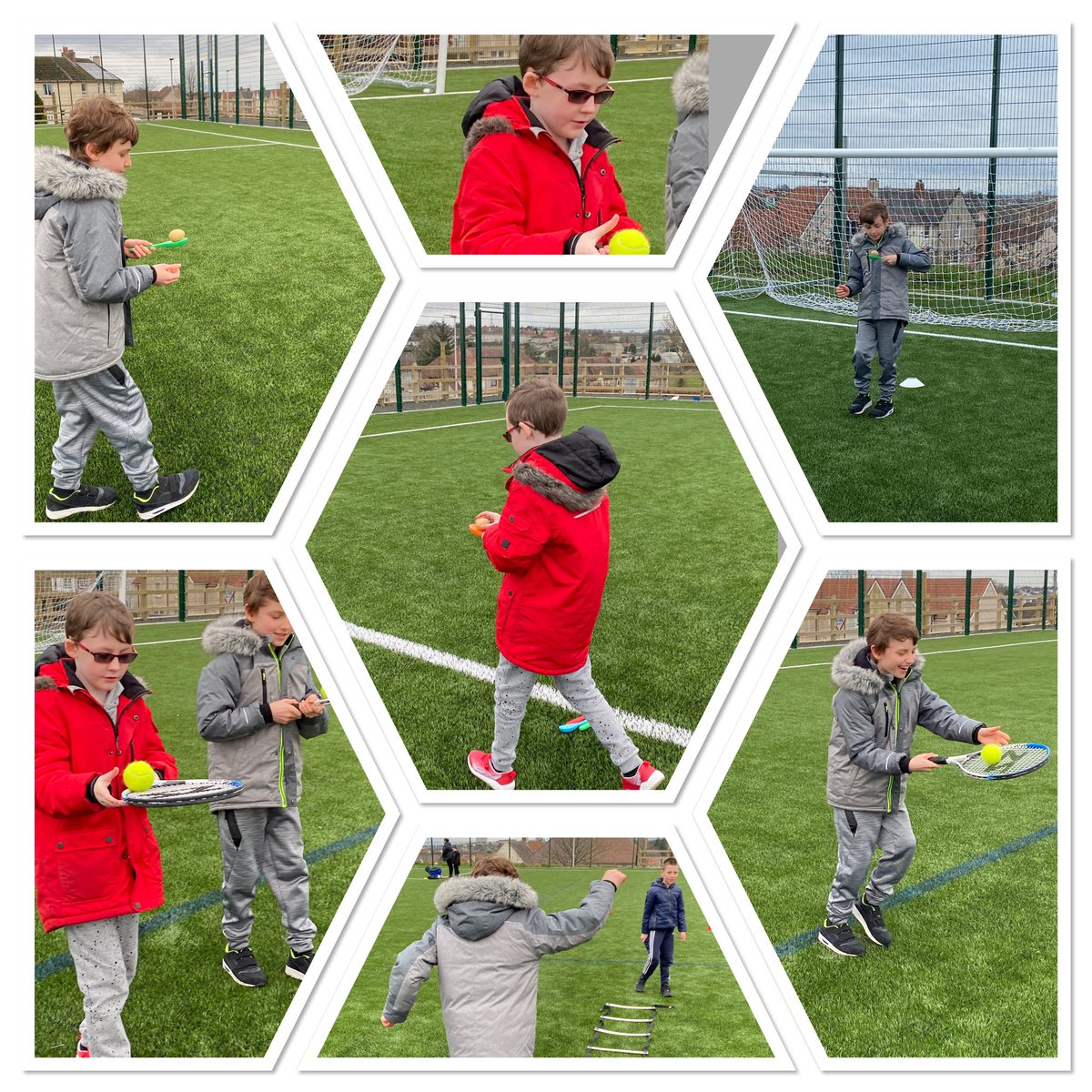 Boys from Clyde Tay and Dee - completing the pitch challenges today #healthweek