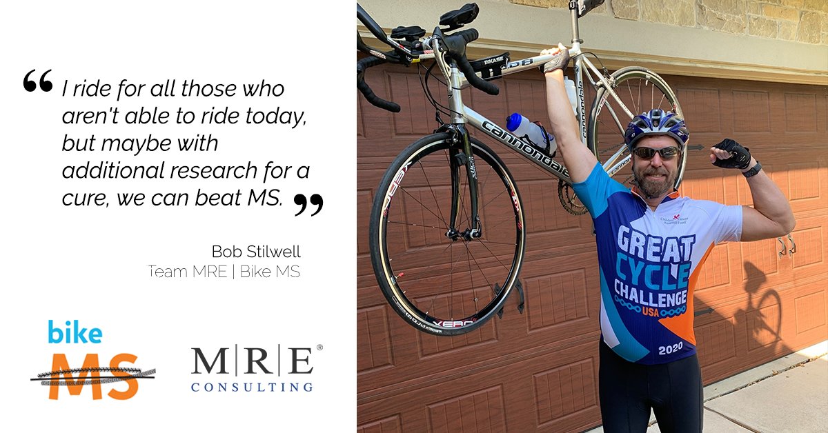 MREConsulting's tweet photo. We are excited #bikeMS is back for 2021. Given the challenging year, the National MS Society needs our help more than ever. Help support #bikeMS by donating or joining #TeamMRE.
Thanks @Bob for riding and supporting!
Link: https://t.co/rLsPJKAzk9
#rideMS #proudtobeMRE https://t.co/NTYR2EKthx