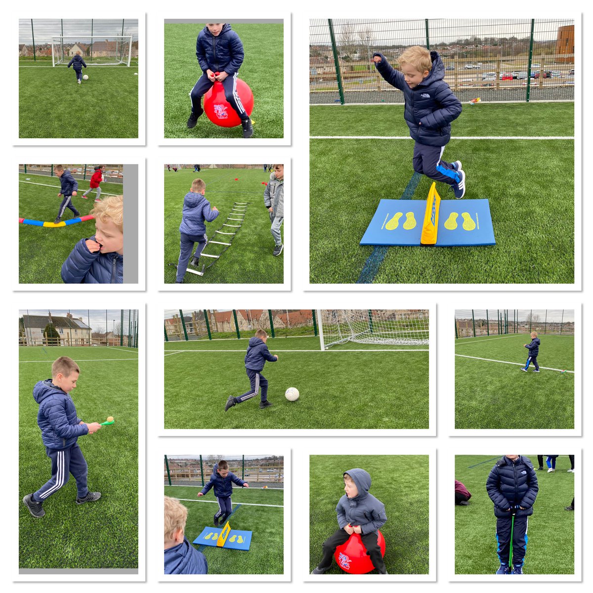 Boys from Dee Clyde and Tay completing the pitch challenges today #healthweek