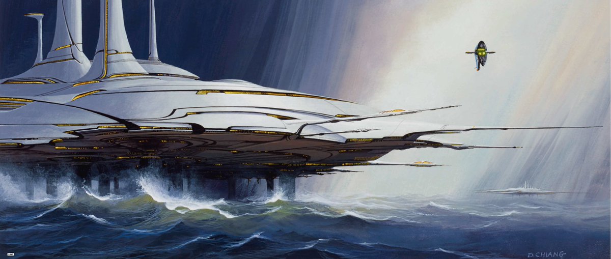 wallpapers Attack Of The Clones Concept Art approaches tipoca city doug chiang