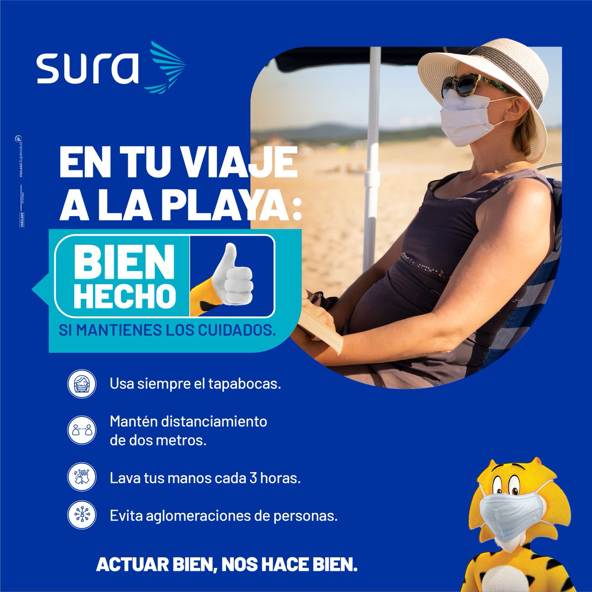 SegurosSURAcol's tweet photo. Cuidarte en tus viajes durante estas fechas es muy importante. Sigue estas recomendaciones para cuidarte tanto tú, como a los que más quieres. https://t.co/efuLcroTK0