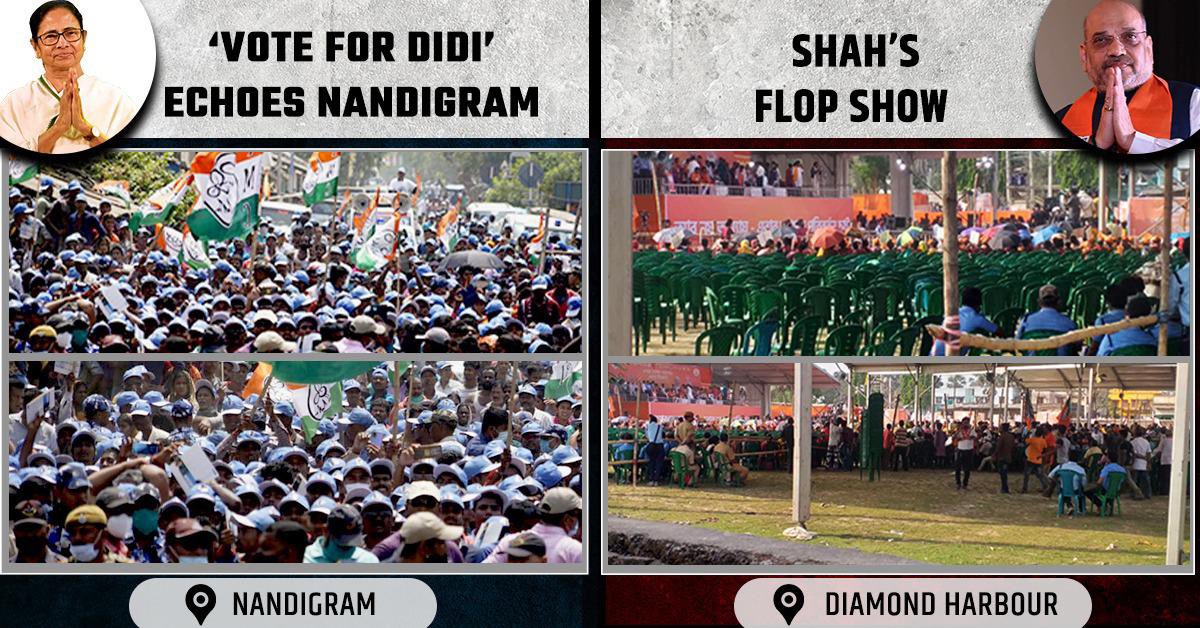 RitabrataBanerj's tweet photo. Mr @AmitShah seems to have developed the fear of having no crowd at a rally. He keeps running away at the slightest instance 😂  #BohiragotoChaiNa https://t.co/mXnLgBjcvT