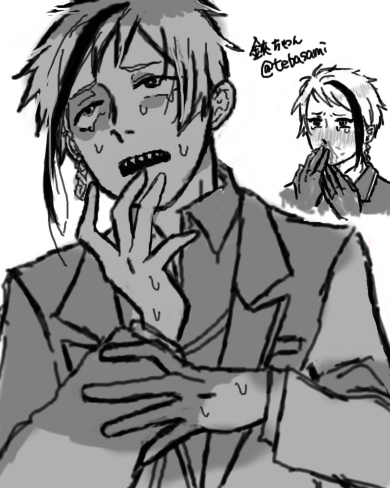 # いいねした人の画像欄覗いて素敵絵を私の絵柄で描いてもいいですか

昨日の続き!どれもこれも元絵がサイコ〜〜なので楽しかったです!ありがとうございました🍤💨 