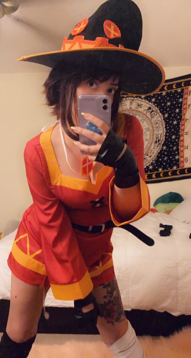 littlesabotager's tweet photo. “Ex-PLOSION!”

Come watch Megumin play with a giant purple monster dildo on OF. I hear I make the most innocent sounding moans. https://t.co/8BBrPDffm3