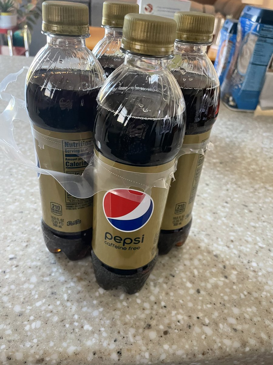 kay_knew's tweet photo. Caffeine free Pepsi was a casualty of covid and I got my paws on some bottles today and I’m so happy 😁 https://t.co/MEWS4k88LS
