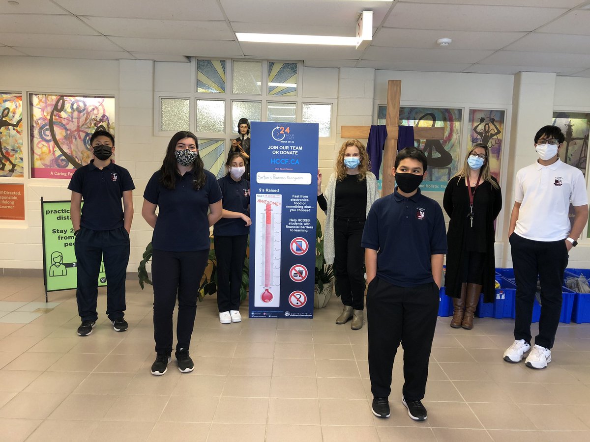 SetonSt's tweet photo. Our Seton Ravenous Renegades are doing the 24 fast for HCCEF. Our generous community helped us raise over $1810 dollars to date!🙏🏻 Thank you for your support for this great cause.💙@SetonSt #HCCEF24hrFast @HCDSB https://t.co/GhlBdBantO