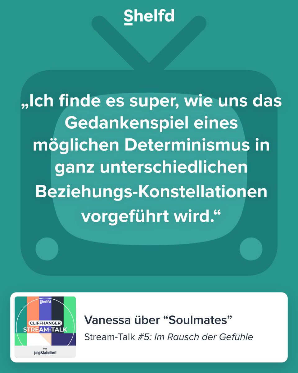 DerStreamTalk's tweet photo. Auch bei der Sciene-Fiction-Serie "Soulmates" waren Dobrila, Vanessa und Arabella recht unterschiedlicher Meinung. Wie steht ihr zur Amazon Prime-Serie "Soulmates"?✨
Die ganze Folge auf https://t.co/b9dhWQr0xU📢
#scifi #series #soulmates #amazonprime #philosophy #shelfd #podcast https://t.co/Cykx67aOW1