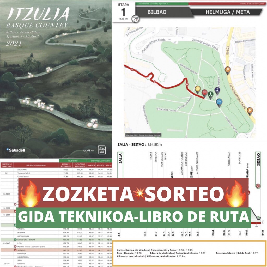 ehitzulia's tweet photo. 🤟🏼SORTEO / ZOZKETA🤟🏼

🚨ITZULIAREN GIDA TEKNIKOA NAHI DUZU?🚨

1.RT egin⚠️
2.@ehitzulia jarraitu ‼️

🔥¿QUIERES CONSEGUIR EL LIBRO DE RUTA OFICIAL DE LA #Itzulia2021 ?🔥

1.HAZ RT⚠️
2.¡¡Síguenos‼️

🎉¡HAY 3 EJEMPLARES EN JUEGO! 

(Hasta el sábado hasta las 23:59) https://t.co/voMocfe7Ra