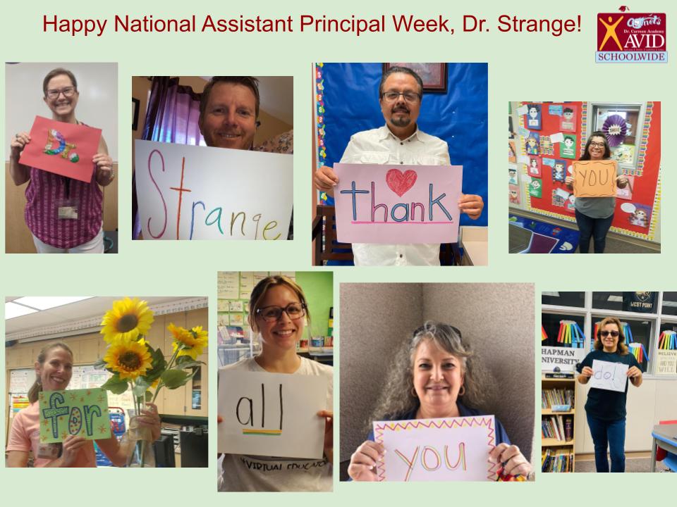 Dr. Carreon Academy (@dcacomets) on Twitter photo Happy National Assistant Principal Week to Dr. Strange!
We appreciate all you do for our #carreoncomets community! <a href="/strangetanya1/">LaTanya Strange</a> Happy National Assistant Principal Week to Dr. Strange!
We appreciate all you do for our #carreoncomets community! <a href="/strangetanya1/">LaTanya Strange</a>
